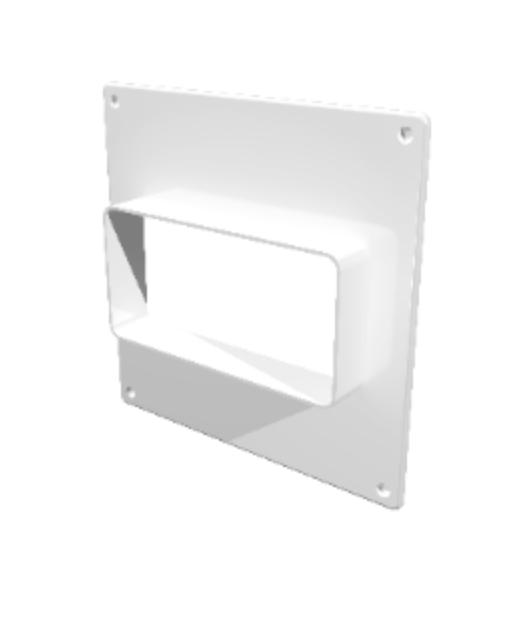 Площадка торцевая с фланцем ERA 511ПТП 110х55 мм пластиковая