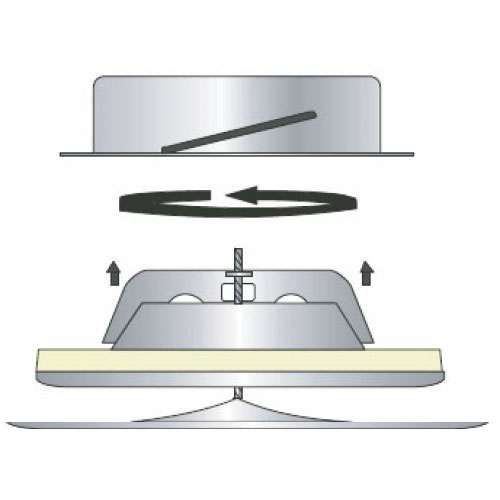 Диффузор стальной приточно-вытяжной FoZa PV-100 Черный матовый RAL9005