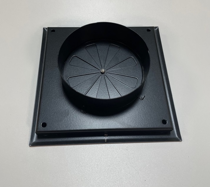 Диффузор приточно-вытяжной на магнитах регулируемый НД-125 декоративный металлический черный матовый