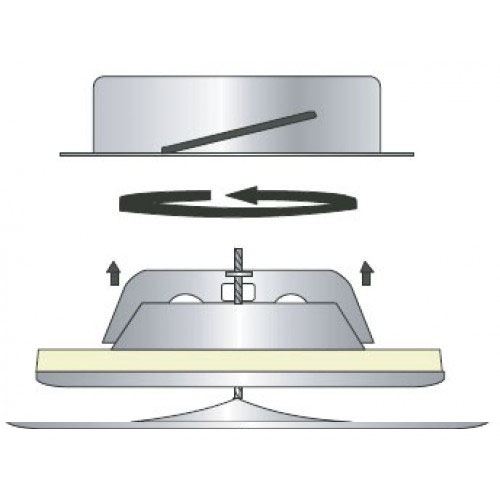 Диффузор стальной приточно-вытяжной FoZa PV-100 Черный матовый RAL9005