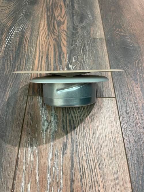 Диффузор стальной приточно-вытяжной FoZa PV-125 Шампань матовый RAL1019