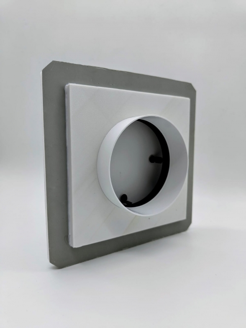 Теневой магнитный диффузор квадратный для потолков из гипсокартона 175х175/125 мм