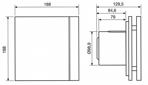Вентилятор Soler & Palau Silent Design 100 CZ 4C Marble Black