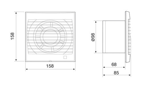 Вентилятор накладной Soler & Palau Decor 100 C