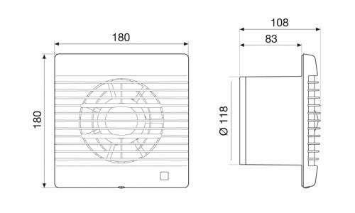 Накладной вентилятор Soler & Palau Decor 200CH (Таймер, Датчик влажности)