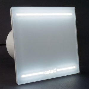 Накладной вентилятор Cata E 100 GLT Light (LED подсветка, Таймер) + обратный клапан