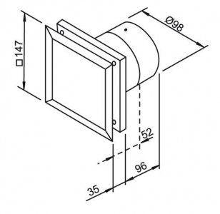 Накладной вентилятор Helios MiniVent M1/100 P (Таймер, Датчик движения)