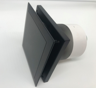 Вентилятор накладной Helios MiniVent M1/120 F Black Matte (таймер, датчик влажности) d120